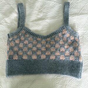 Topshop Blue/Pink Crop Top Sz 4-6